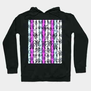 Falling leaves over bright stripes Hoodie